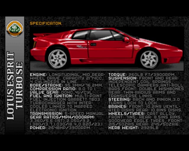 Lotus Esprit Turbo Challenge