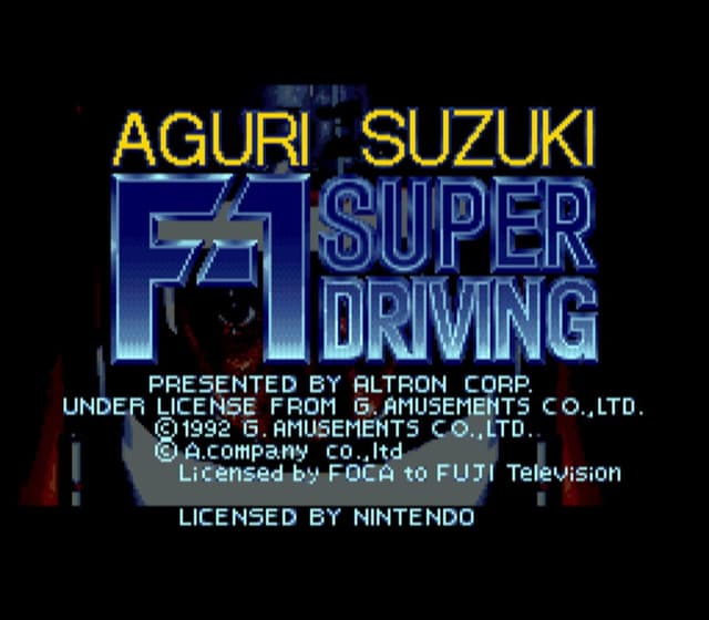 Aguri Suzuki F-1 Super Driving